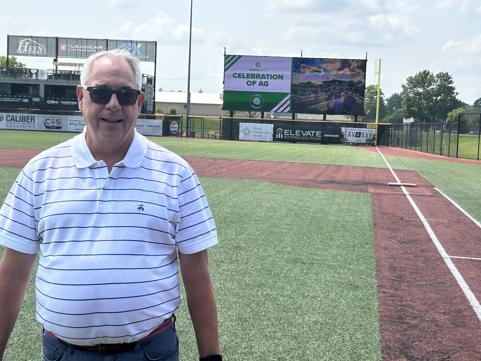 Verdánt team member on the field at ISG Field