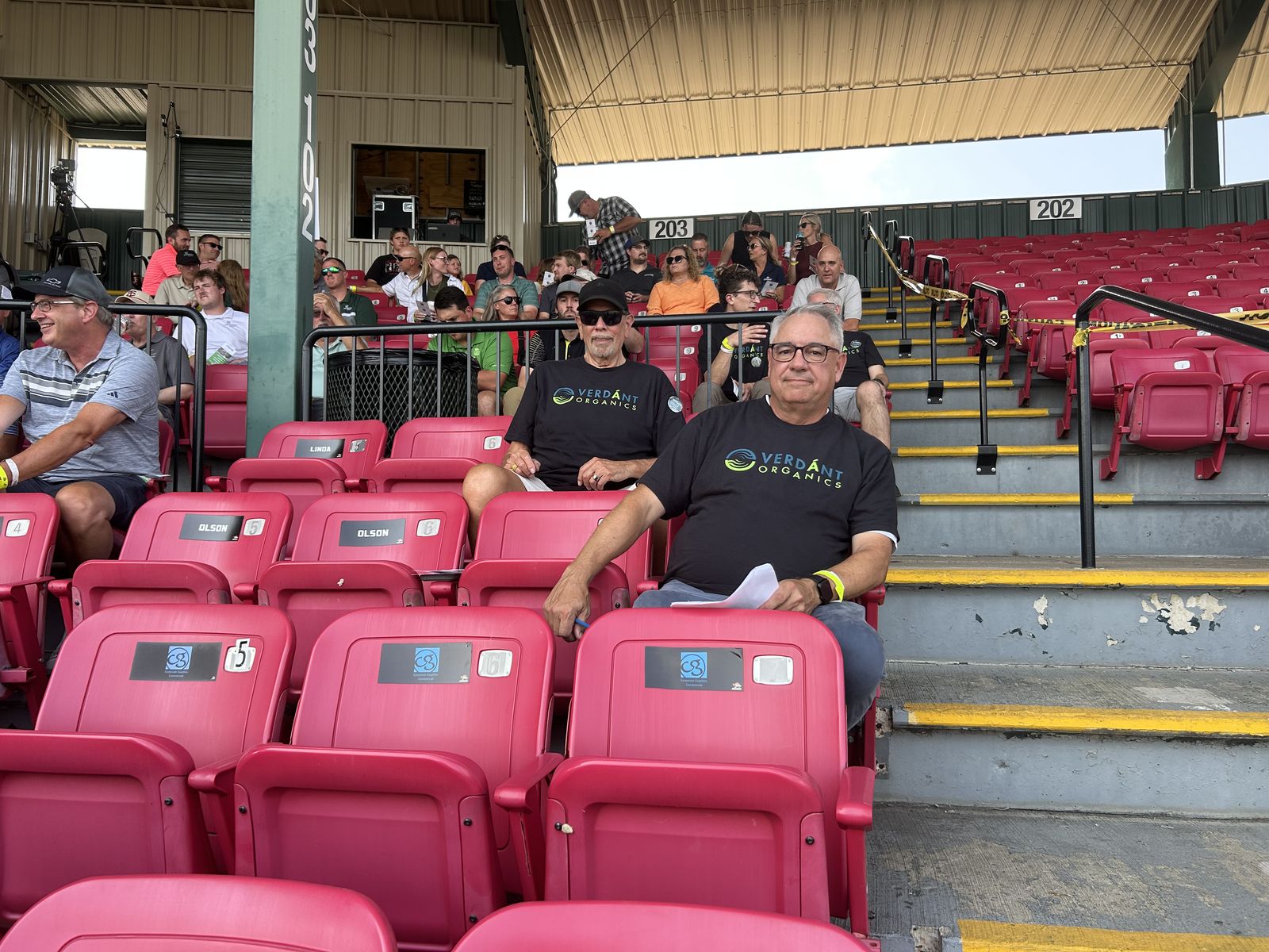 The Verdánt team in the grandstand